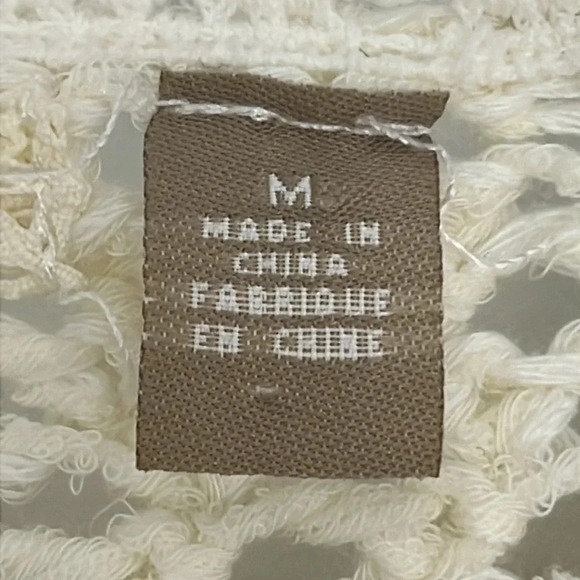 Anthropologie Knitted & Knotted Open Front Beaded Cardigan Bell Sleeve Size M - Picture 13 of 15